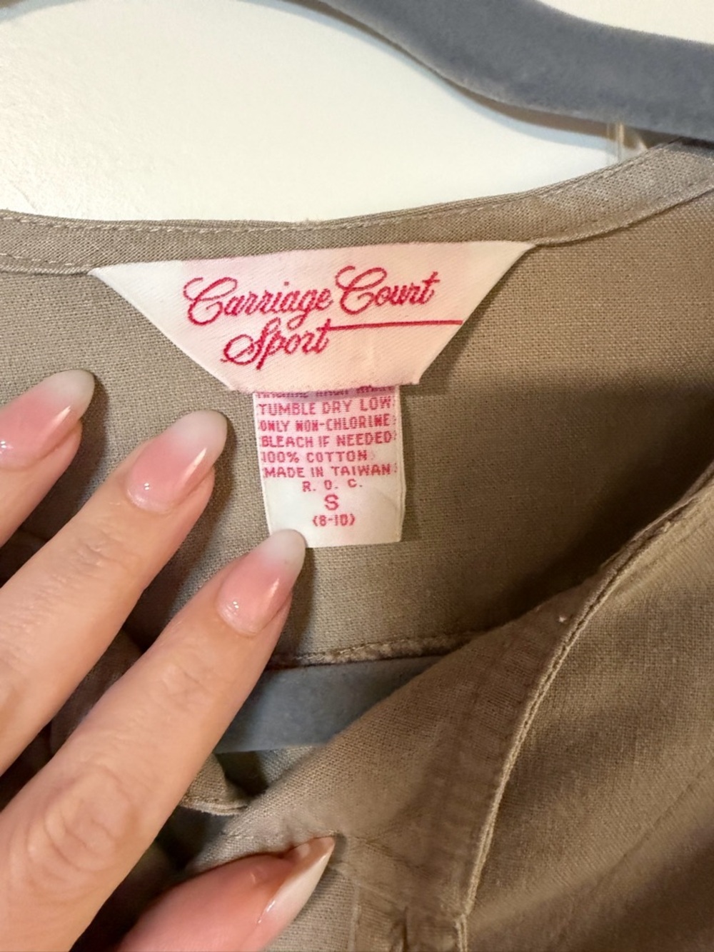 Vintage Carriage Court Sport Jumpsuit Tan Utility Button Front Small/Medium - Picture 5 of 5